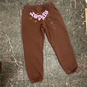 Brown Sp5der Classic Sweatpants